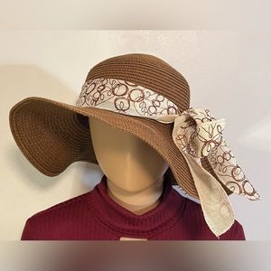 Floppy brown and tan sun hat